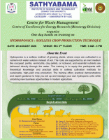 Hydroponics : Soilless Crop Production Technique 2026 Hands-on Training Poster